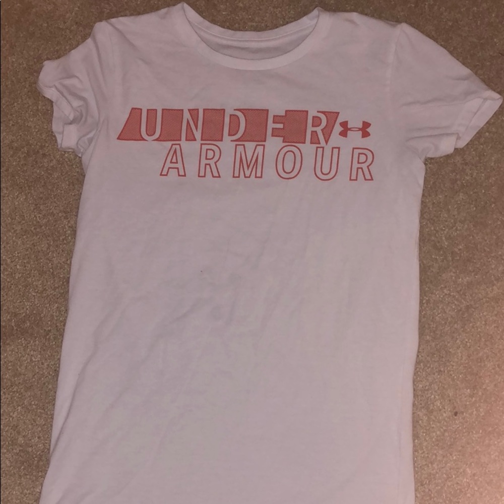 White/red under Armour Shirt